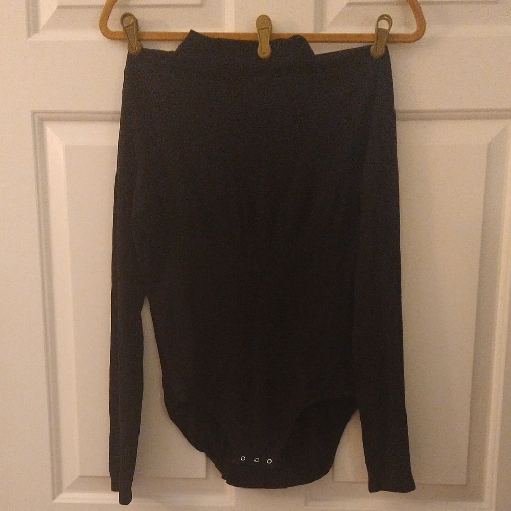 Yummie by Heather Thomson Black Long Sleeve Bodysuit